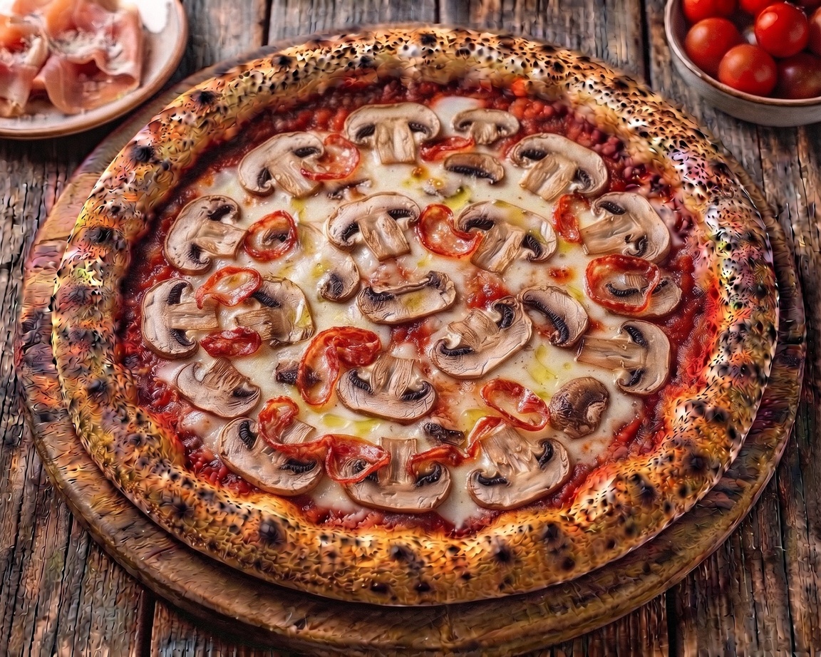 FUNGHI E SALAMINO